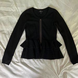 Aqua Cashmere Peplum Cardigan